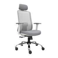 Silla Ergonómica Milano Presidente Cromado Gris Ofideas