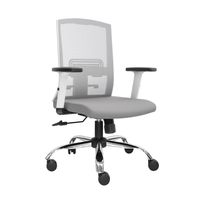Silla Ergonómica Monk Semireclinable Gerente Cromado Gris Eb Ofideas
