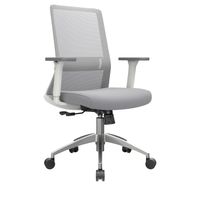 Silla Ergonómica Reclinable Gerente Twist Aluminio Gris Ofideas