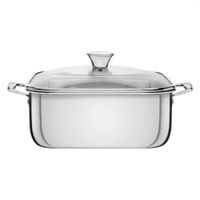 Olla Cuadrada Tramontina Trix 26 cm 7.3L | Acero Inoxidable