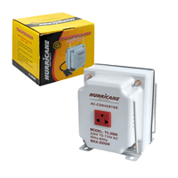 Transformador de Voltaje de 2000W Conversor de 220V AC a 110V AC con Tomacorriente Universal HURRICA