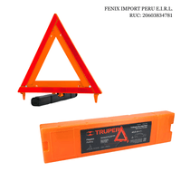 Triangulo Reflectivo de Seguridad Plegable 17” 44 cm con Estuche Plastico para Emergencia Vehiculare