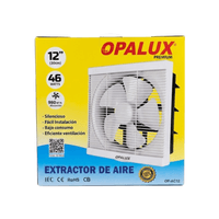 Extractor de Aire 12 Pulgadas para Ventilacion de Ambientes Cocinas Talleres Almacenes y Oficinas OP