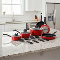 Juego de Ollas Tramontina Everyday Rojo 13 Piezas + Utensilios – Set de Cocina