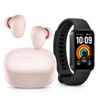 Combo Xiaomi Audífonos Redmi Buds 6 Play Rosado + Smart Band 11 Active Negro
