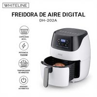 Freidora de Aire Digital de 4 5L Whiteline DH-202A Blanco