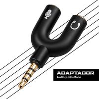 ADAPTADOR JACK DIVISOR DE AUDIO Y MICRÓFONO 35MM