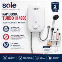 Rapiducha Sole Turbo III 4800 4000W UBP Baja Presión y 5 Sistemas de Seguridad