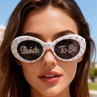 Lentes para despedida de soltera novia Bride to be blancos con brillos