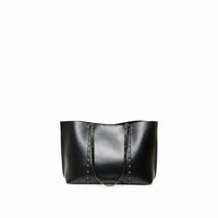 Bolso Mujer Sfera Rigido Tachas Negro
