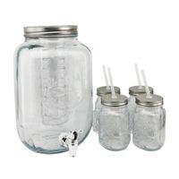 Set de Dispensador 8L + 4 Vasos Orange