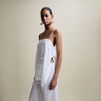 Blusa Mujer Sfera Pañuelo Bordado Suizo Blanco