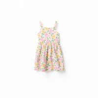 Vestido Niña Sfera Floral Voile Crudo