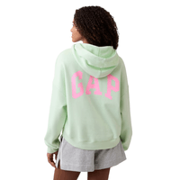 POLERA HOODIE GAP RELAXED CON CAPUCHA CROPPED VERDE T-M