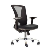 Silla Ergonómica Versalles Gerente Brazos 3D Cromado Negro Ofideas