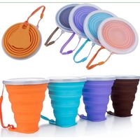 Taza de viaje plegable de silicona
