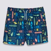 Ropa De Baño Teen Niño Elástico Print Aereal