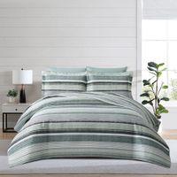 Set Cubrecama Pv27 Print Rayas Gris