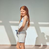 Short Niña Sfera Lino Canvas Crudo