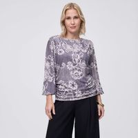 Polo Mujer Print Zafin Manga Larga