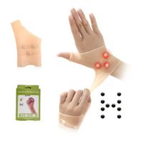 GUANTES COMPRESION magnética de pulgar Masaje de silicona