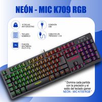 TECLADO MICRONICS NEON BLACK - MIC 709