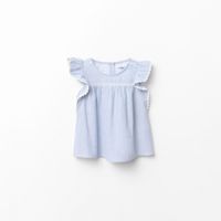 Blusa Niña Sfera Rayas Tejido Rustico Azul