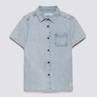 Camisa Manga Corta Niño Denim Bolsillo Circus