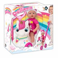 Set Muñeca Cuerpo Suave Con Montable De Unicornio My Dolly 37Cm Loko Toys