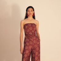 Blusa Mujer Sfera Pañuelo Estampado Burdeos