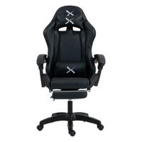 Silla Gamer Lyzor con posapiés SGBTWN135A Negra