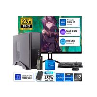 COMPUTADORA PC OFICINA INTEL CORE I7-12700 RAM 16GB SSD 1TB + MONITOR 23.8 120HZ