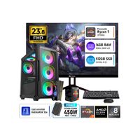 COMPUTADORA PC GAMER AMD RYZEN 7 5700G RAM 16GB SSD 512GB + MONITOR 23.8 120HZ