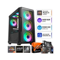 COMPUTADORA PC GAMER AMD IA RYZEN 5 8600G RAM 16GB SSD 512GB