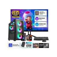 COMPUTADORA PC GAMER AMD RYZEN 5 5600GT RAM 8GB SSD 512GB + MONITOR 23.8 120HZ 1MS