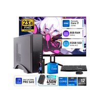 COMPUTADORA PC OFICINA INTEL CORE I7 12700 RAM 8GB SSD 512GB + MONITOR 23.8 120HZ
