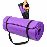Colchoneta Yoga Mat Gruesa De 15 Mm Premiun + Sujetador PURPLE