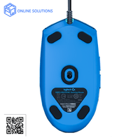 MOUSE LOGITECH G203 LIGHTSYNC OPTICAL 8000 DPI RGB CON CABLE AZUL