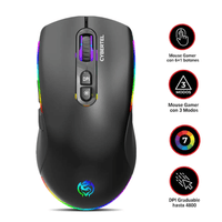 MOUSE GAMER INALAMBRICO 3 MODOS DINASTY RGB CBX M609-3m