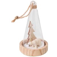 Colgante DECO HOME Oso de Vidrio Rústica