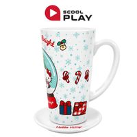 Taza con Plato SCOOL PLAY Hello Kitty Navideño A 450ml
