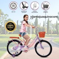 Bicicleta Campera con Canasta Aro 20 «SEVILLA» Morado / Rosa