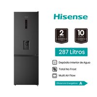 Refrigeradora Hisense Bottom Freezer 287L RB286N1MBA Negro
