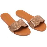 Sandalias Plana con Strass Dama SINGULAR