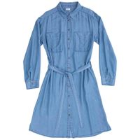 Vestido Denim Manga Larga Mujer SINGULAR