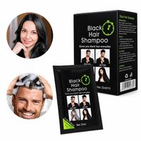 Set de 2 Cajas Color Hair Shampoo Pinta Canas Tinte Negro