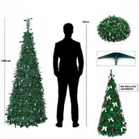 Arbol Navideño Plegable Verde 180cm  Arbol de Piso