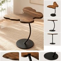 Mesa Auxiliar Tipo C de Madera Movible Forma de Mariposa