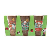 Set de Vasos SNOOPY Navidad 450ml 3pzas