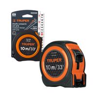 Wincha Flexometro Cinta Metrica de 10 metros Con Grip Truper FCG-10M